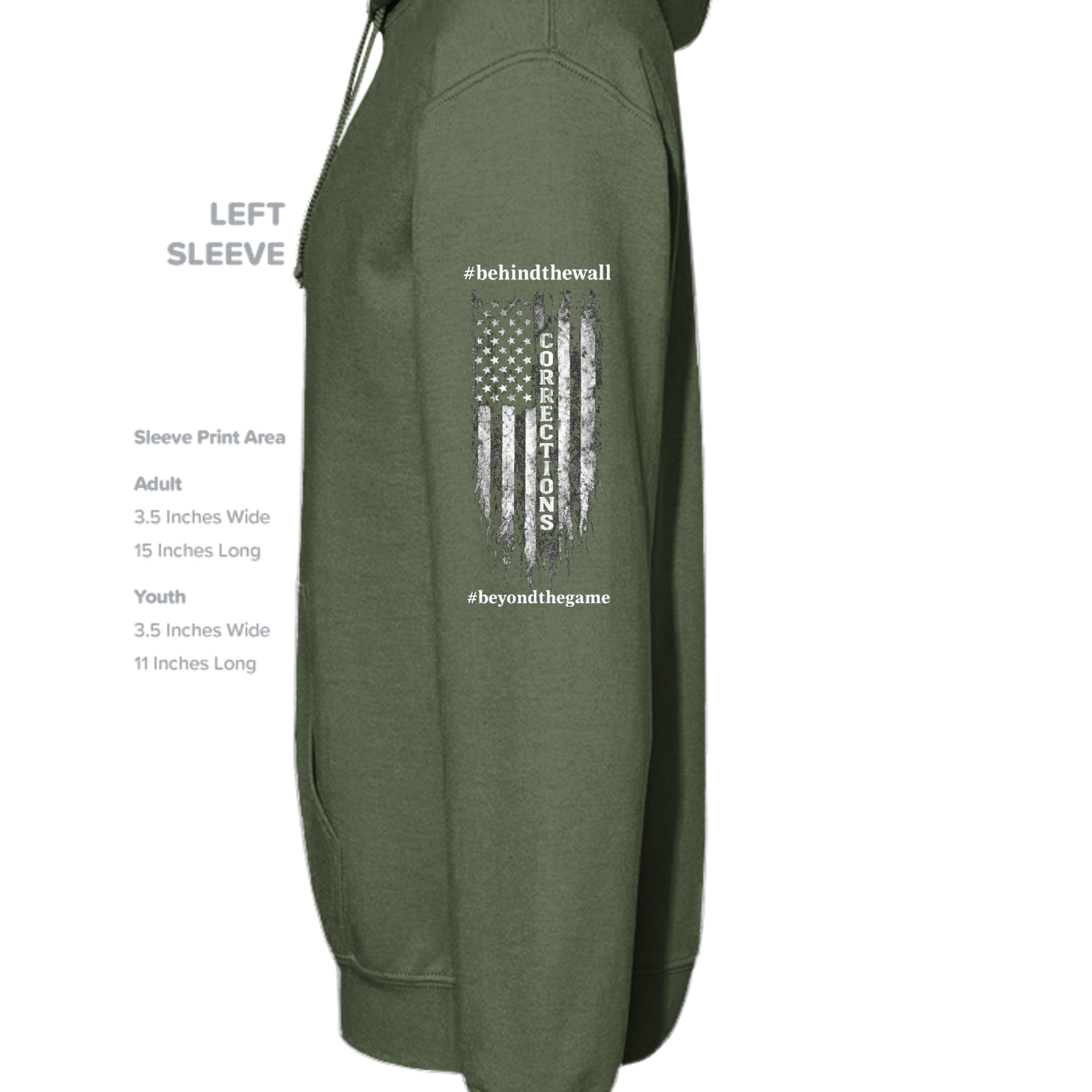 MILITARY GREEN - G185 - SLEEVE_LEFT