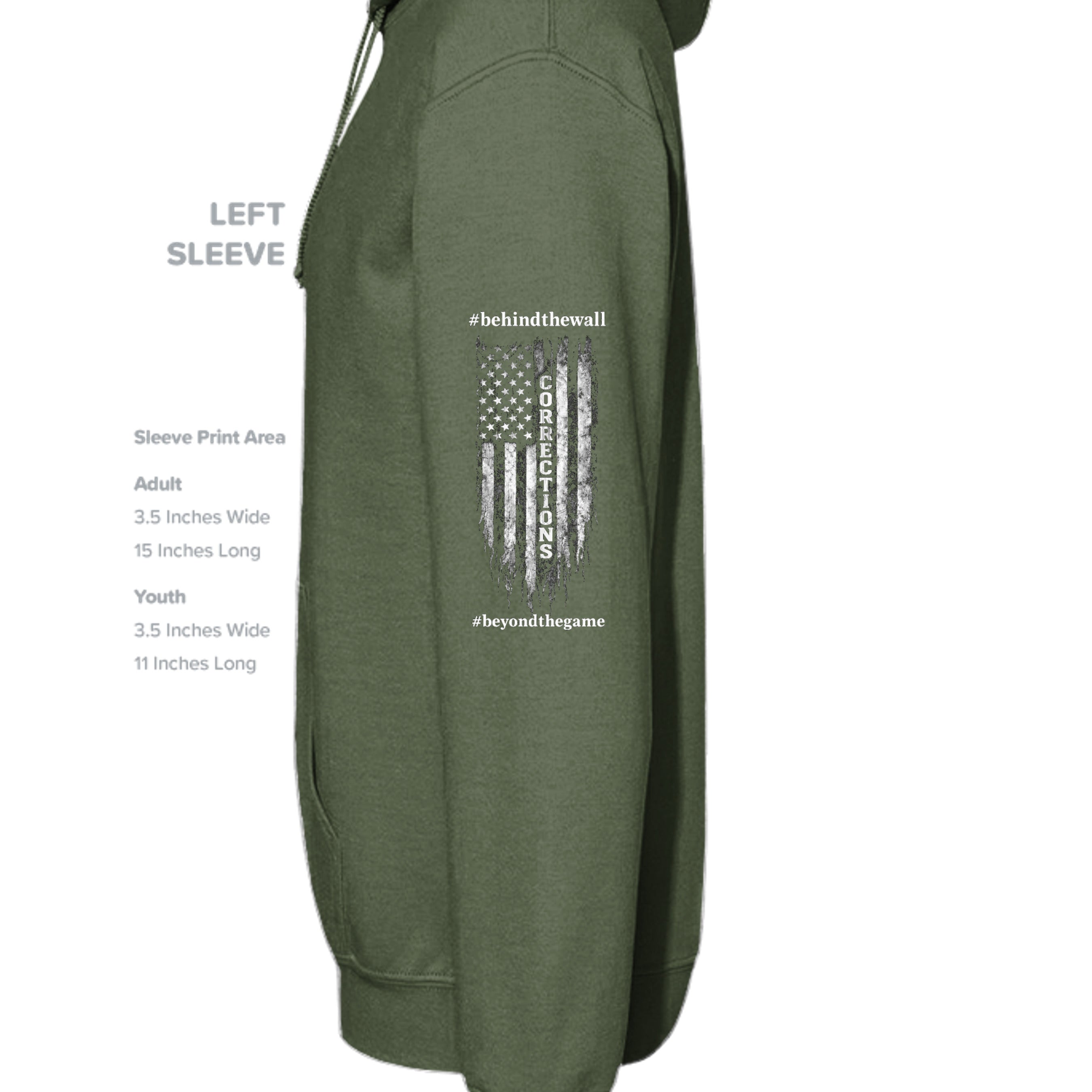 MILITARY GREEN - G185 - SLEEVE_LEFT