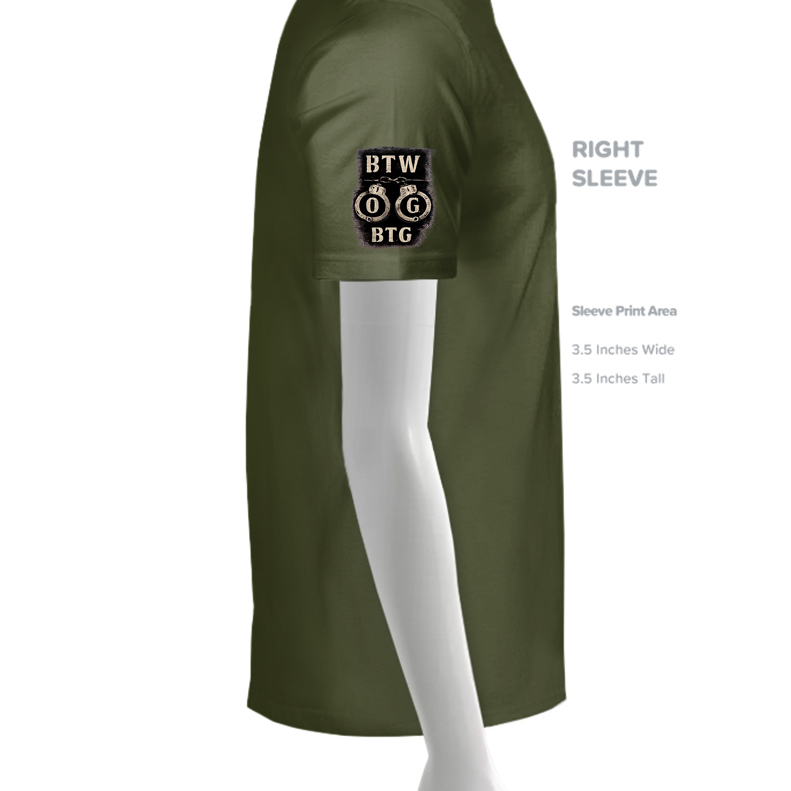 MILITARY GREEN - G500 - SLEEVE_RIGHT